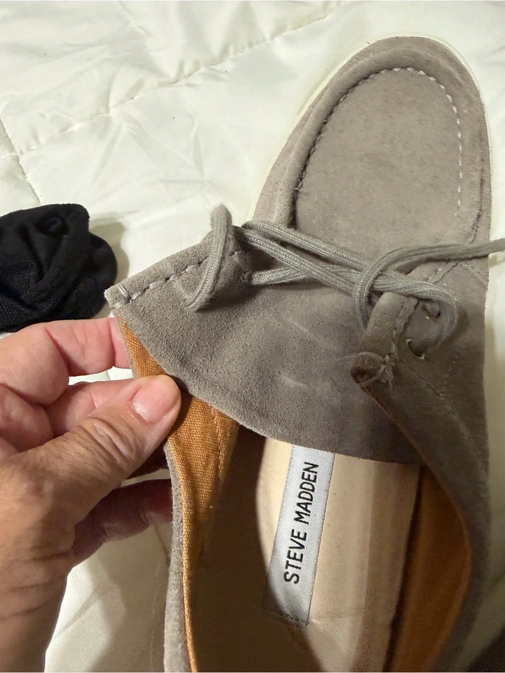 Steve Madden Gray Suede Chukka Boat Shoes